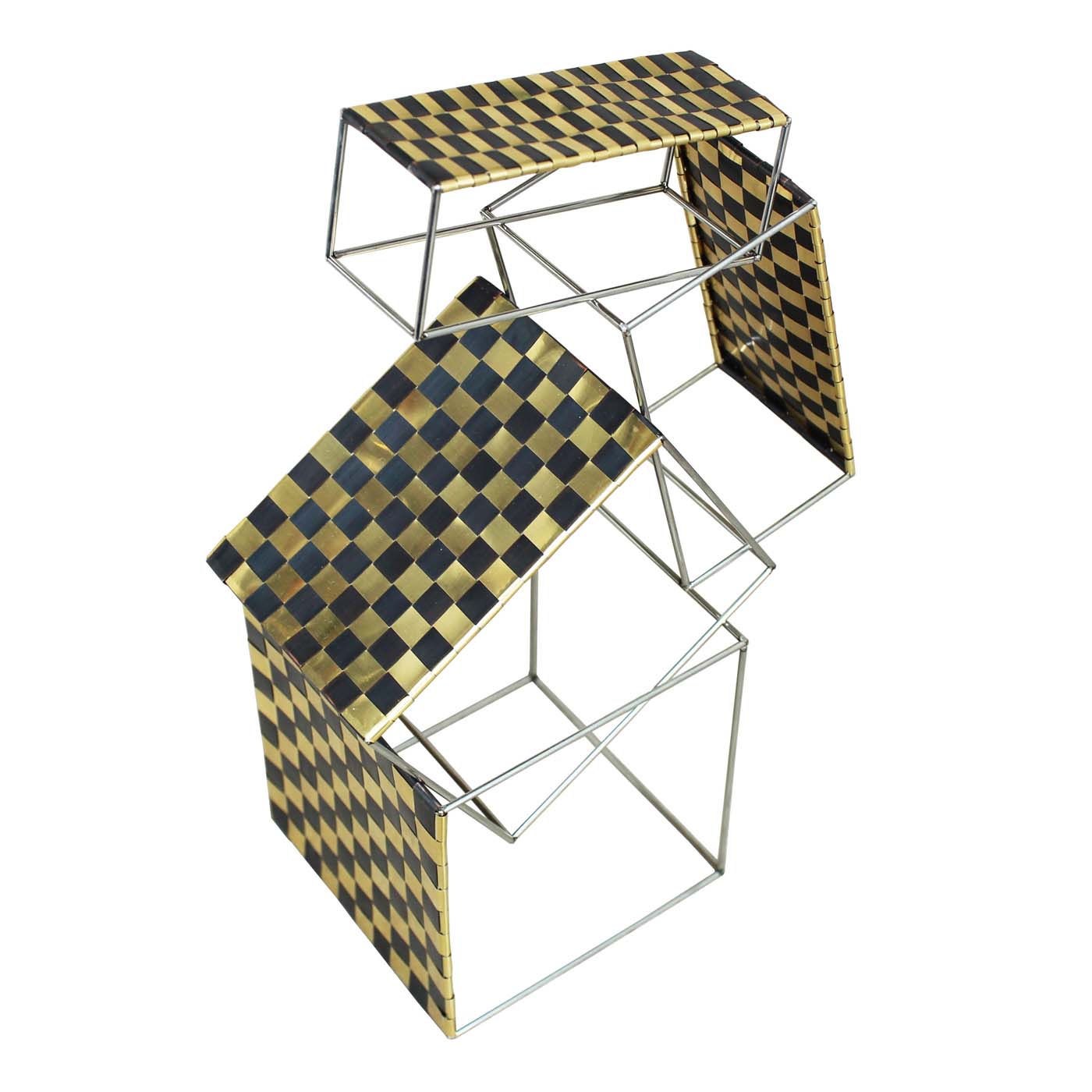 Little To Large Handwoven Brass and Copper Forms